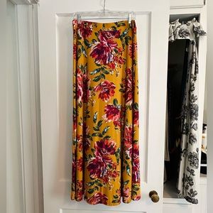 Floral / Flower / Rose Stretchy Maxi Skirt